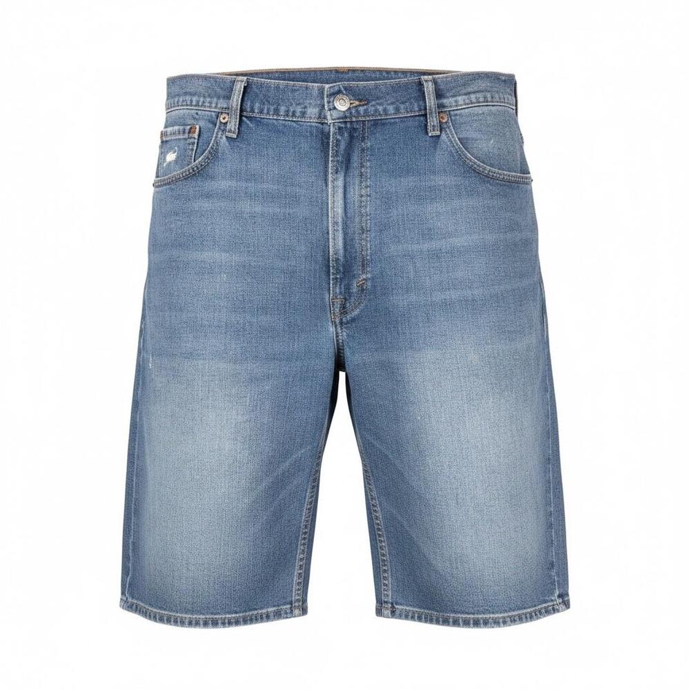 Levi's 569 Shorts Mens 42 Blue Bermuda 11 Inseam 5-Pocket Distressed Denim